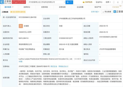 瀘州老窖成立博士后科創公司，億元資本瞄準AI軟件新賽道